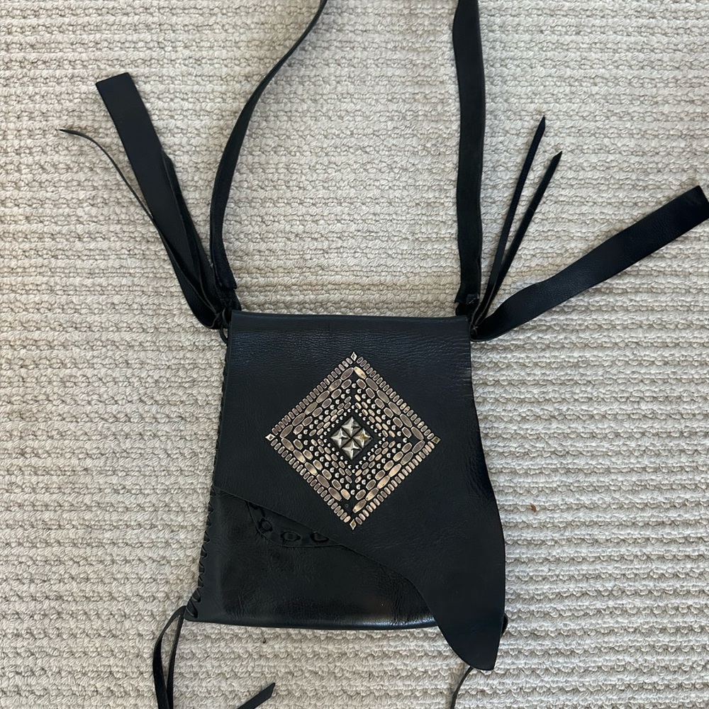 Calleen Cordero crossbody black leather bag
